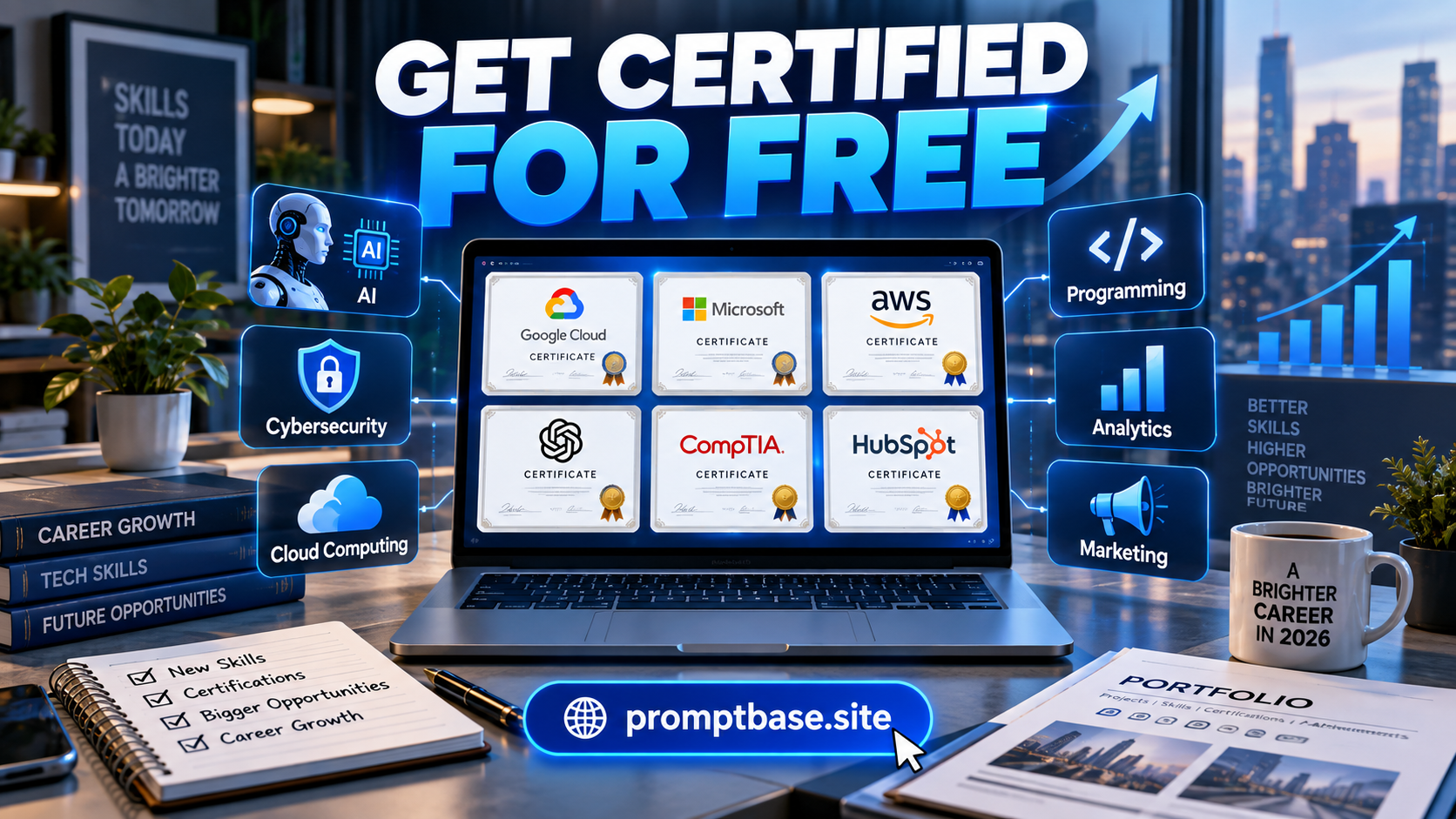 promptbase.site-6 Best Free Certifications to Boost Your Resume in 2026